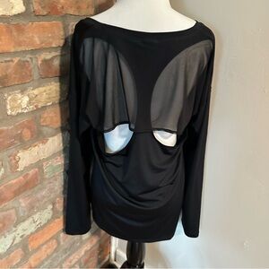 CALIA by Carrie Underwood Black Sheer Back Top